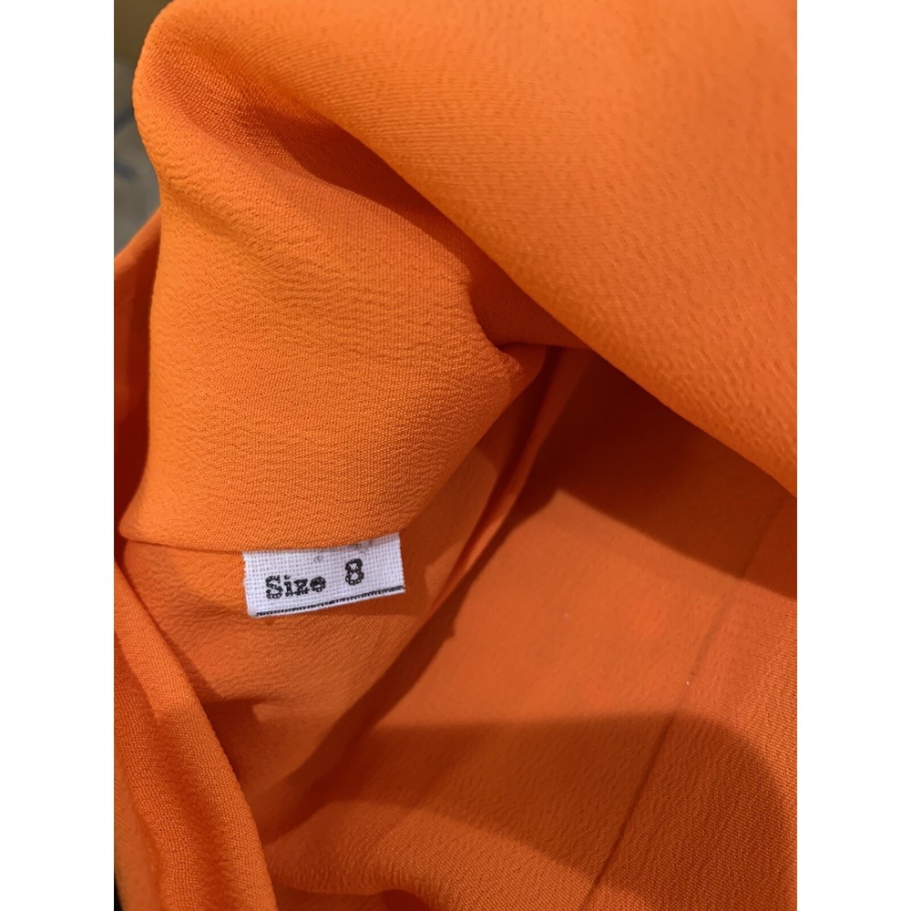 Vintage  Pierre Cardin 1960s Orange & White Sequin Geometric Silk Op Art Mod Top - Picture 7 of 9